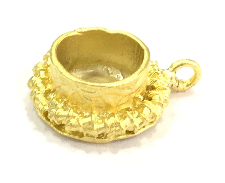 Gold Plated Brass Mountings ,  Blanks   (10 mm blank) G10042