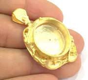 Gold Plated Brass Mountings ,  Blanks   (20 mm blank) G5530