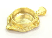 Gold Plated Brass Mountings ,  Blanks   (20 mm blank) G5530