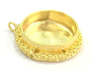 Gold Plated Brass Mountings ,  Blanks   (25 mm blank) G10038