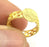 Adjustable Ring Blank, (10mm blank ) Gold Plated Brass G4914