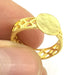 Adjustable Ring Blank, (10mm blank ) Gold Plated Brass G4914