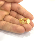 Adjustable Ring Blank, (10mm blank ) Gold Plated Brass G4915