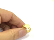 Adjustable Ring Blank, (10mm blank ) Gold Plated Brass G4917