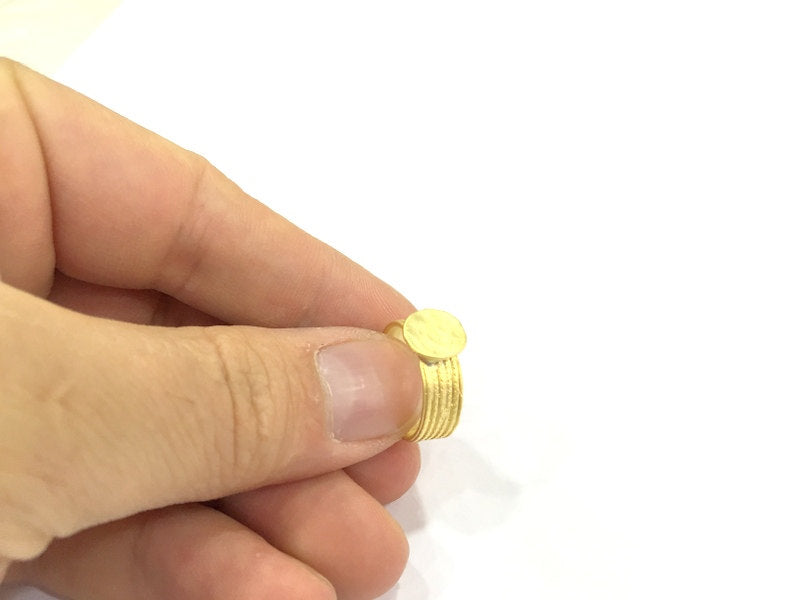 Adjustable Ring Blank, (10mm blank ) Gold Plated Brass G4920