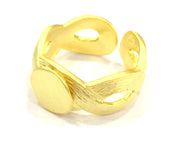 Adjustable Ring Blank, (10mm blank ) Gold Plated Brass G4925