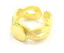 Adjustable Ring Blank, (10mm blank ) Gold Plated Brass G4925