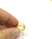 Adjustable Ring Blank, (10mm blank ) Gold Plated Brass G4925