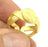 Adjustable Ring Blank, (10mm blank ) Gold Plated Brass G4925