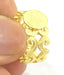 Adjustable Ring Blank, (10mm blank )  Gold Plated Brass G4926