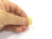 Adjustable Ring Blank, (10mm blank )  Gold Plated Brass G4926