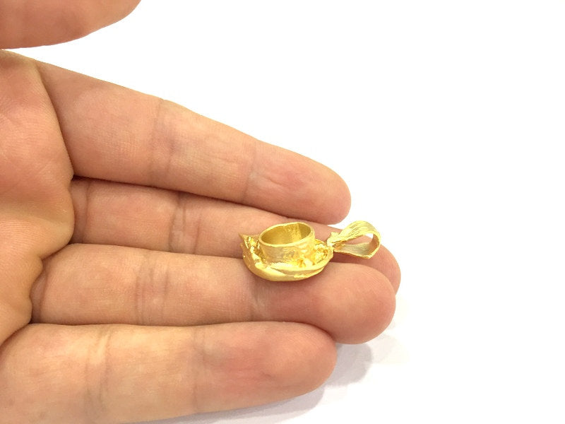 Gold Plated Brass Mountings ,  Blanks   (10 mm blank) G10054