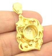 Gold Plated Brass Mountings ,  Blanks   (10 mm blank) G10051