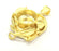 Pendant Blank Bezel Settings Base Blank Mountings Necklace Blank Cabochon Base Gold Plated Brass  (16 mm blank) G10044