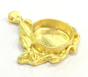 Gold Plated Brass Mountings ,  Blanks   (25 mm blank) G10039