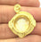 Pendant Blank Bezel Settings Base Blank Mountings Necklace Blank Cabochon Base Gold Plated Brass  (20 mm blank) G10040