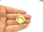 Pendant Blank Bezel Settings Base Blank Mountings Necklace Blank Cabochon Base Gold Plated Brass  (20 mm blank) G10040