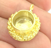 Gold Plated Brass Mountings ,  Blanks   (10 mm blank) G10042