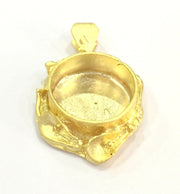 Gold Plated Brass Mountings ,  Blanks   (20 mm blank) G5530