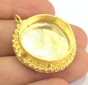 Gold Plated Brass Mountings ,  Blanks   (25 mm blank) G10038