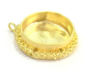 Gold Plated Brass Mountings ,  Blanks   (25 mm blank) G10038