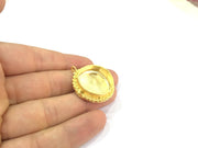 Gold Plated Brass Mountings ,  Blanks   (25 mm blank) G10038