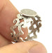 Adjustable Ring Blank, (10mm blank ) Antique Silver Plated Brass G4950