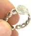 Adjustable Ring Blank, (10mm blank ) Antique Silver Plated Brass G4953