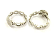 Adjustable Ring Blank, (10mm blank ) Antique Silver Plated Brass G4956