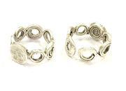 Adjustable Ring Blank, (10mm blank ) Antique Silver Plated Brass G4959