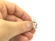 Adjustable Ring Blank, (10mm blank ) Antique Silver Plated Brass G4959