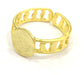 Adjustable Ring Blank, (10mm blank ) Gold Plated Brass G4915