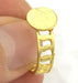 Adjustable Ring Blank, (10mm blank ) Gold Plated Brass G4915