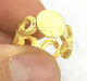 Adjustable Ring Blank, (10mm blank ) Gold Plated Brass G4940