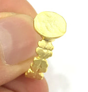 Ring Blank Bezel Settings Cabochon Base Mountings (10mm blank ) Adjustable Gold Plated Brass G4942