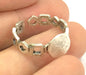 Adjustable Ring Blank, (10mm blank ) Antique Silver Plated Brass G4952