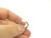 Adjustable Ring Blank, (10mm blank ) Antique Silver Plated Brass G4952