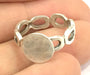 Adjustable Ring Blank, (10mm blank ) Antique Silver Plated Brass G4956
