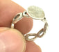Adjustable Ring Blank, (10mm blank ) Antique Silver Plated Brass G4956