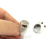 Adjustable Ring Blank, (15mm blank ) Antique Silver Plated Brass G4973