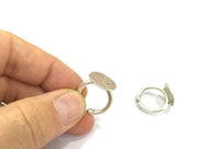 Adjustable Ring Blank, (15mm blank ) Antique Silver Plated Brass G4970