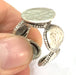 Adjustable Ring Blank, (15mm blank ) Antique Silver Plated Brass G4974