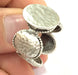 Adjustable Ring Blank, (15mm blank ) Antique Silver Plated Brass G4974