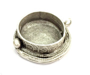 Antique Silver Plated Brass  Mountings , Blanks (20 mm blank) G4983