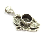 Antique Silver Plated Brass  Mountings , Blanks (10 mm blank) G13672