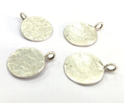 2 Pcs  Antique Silver Plated Brass  Charms 16mm  G4997