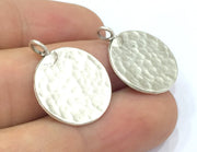 2 Pcs  Antique Silver Plated Brass  Charms 20mm  G4998