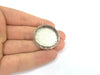 Antique Silver Plated Brass  Mountings , Blanks (30 mm blank) G5012