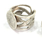 Adjustable Ring Blank, (15mm blank ) Antique Silver Plated Brass G5020