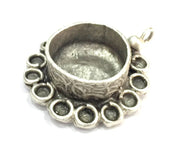 Antique Silver Plated Brass  Mountings , Blanks ( 16 mm blank) G5033